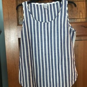 Chico’s Striped Linen Tank